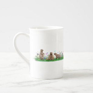 Porcelana Taza Prado de Perros de la Pradera
