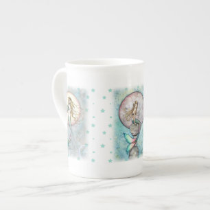 Porcelana Tres Sirenas Celestiales Taza de Té Alta