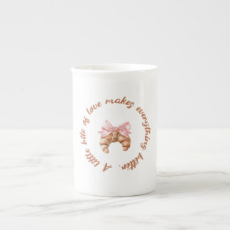 Porcelana Un pequeño bocado de amor | Taza femenina adorable