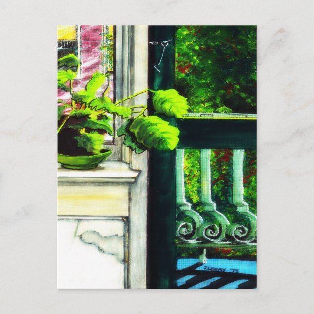 Porche de domingo - Postal (Anverso)