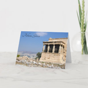 Porche de los Caryatidos, Atenas, Grecia - tarjeta