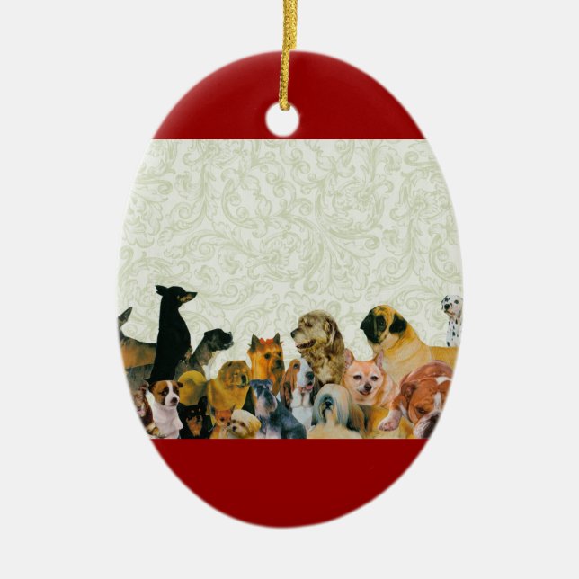 Porciones de ornamentos del collage de los perros (Frente)