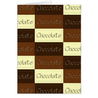 Porciones de tarjeta del chocolate