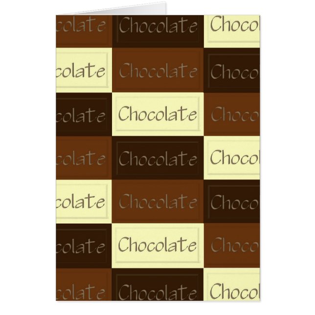 Porciones de tarjeta del chocolate (Frente)