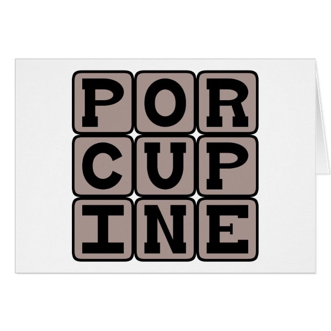 Porcupina, Rodent agudo (Anverso (Horizontal))