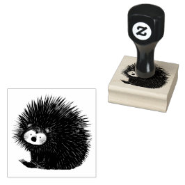 Porcupine Quill Animal Cute | Sello de caucho
