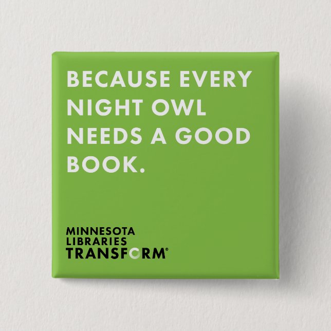 Porque botón verde del búho (Anverso)