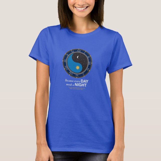 Porque cada día necesita una camiseta de la noche (Anverso)