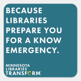 Porque conoce al Pegatina cuadrado Verde azulado