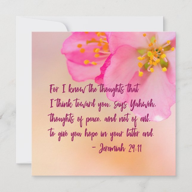 Porque conozco las ideas cristianas florales (Anverso)