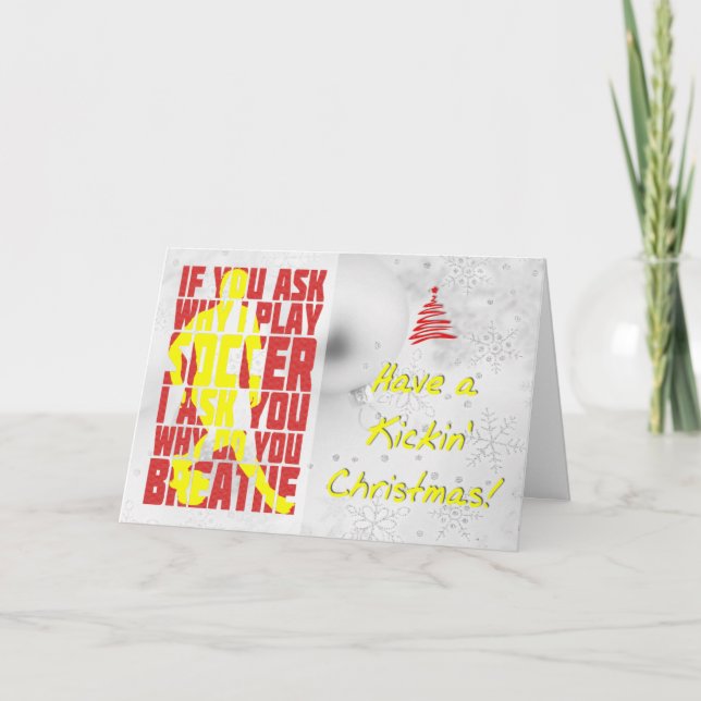 Porqué juego tarjeta de Navidades de fútbol carta  (Anverso)