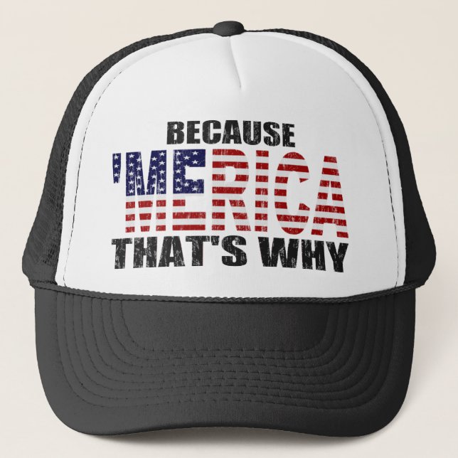 PORQUE 'MERICA QUE ES PORQUÉ gorra del camionero (Anverso)
