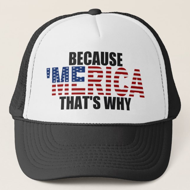 PORQUE 'MERICA QUE ES PORQUÉ gorra del camionero (Anverso)