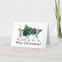 "Porqué navidad?" Tarjeta del día de fiesta