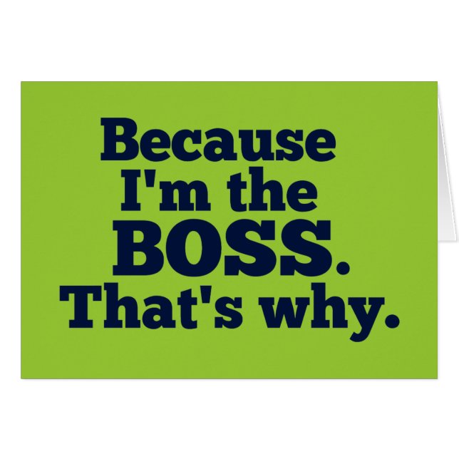 Porque soy el jefe, ése es por qué (Anverso (Horizontal))