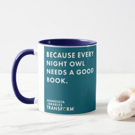 Porque taza verde azulada del noctámbulo