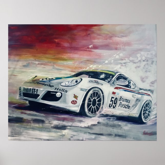 Porsche, poster de arte (Frente)
