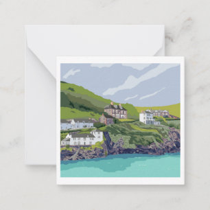 Port Isaac - Notecard estilo postal Port Wen