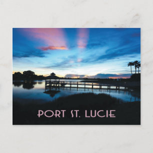 Port St. Lucie, Florida, Dock en postal nocturno