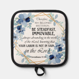 Porta Ollas 1 Corintios 15:58 Inspiradora Verse Floral