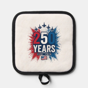 Porta Ollas 250 Años Aniversario Jets Patrióticos Diseño Vecto