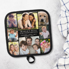 Porta Ollas Abuelos 8 Collages de fotos Negro