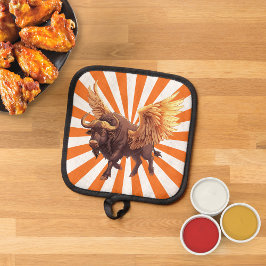 Porta Ollas Alas De Búfalo Con Naranja Starburst