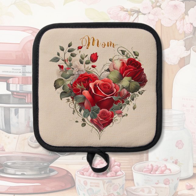 Porta Ollas Amante Corazón Floral (Subido por el creador)