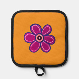 Porta Ollas Arte de flores luminosas abstractas