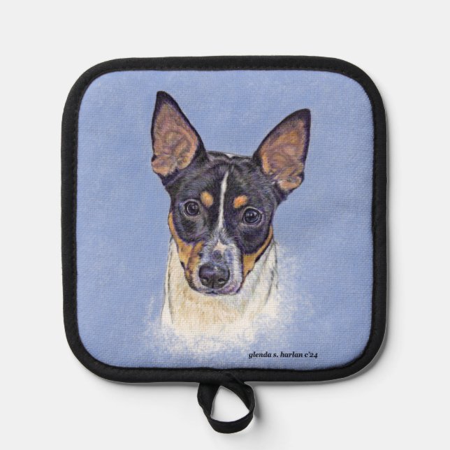 Porta Ollas Arte de Rat Terrier (Anverso)