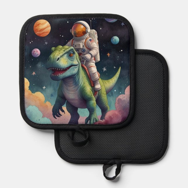 Porta Ollas Astronaut on Dino in Space (Anverso/Reverso)