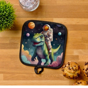 Porta Ollas Astronauta en Dino en el espacio