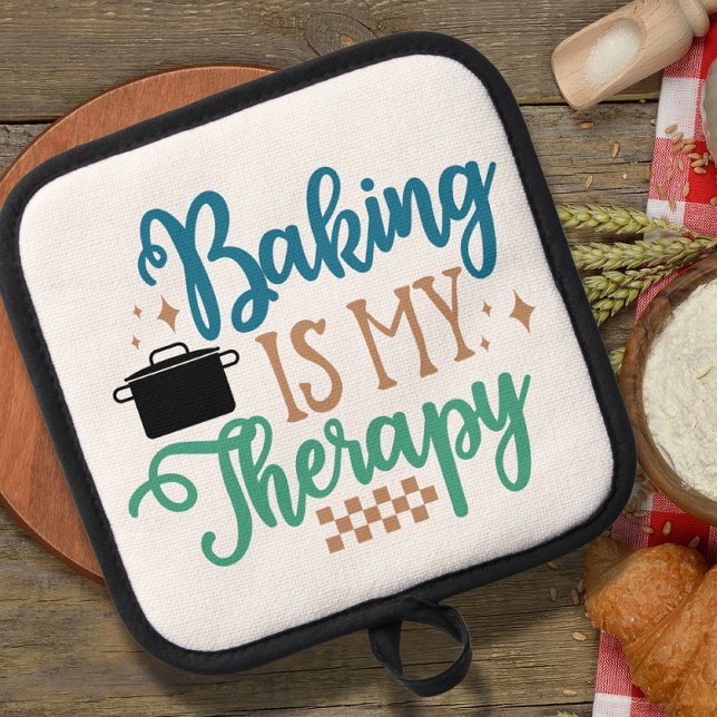 Porta Ollas Baking es mi terapia (Subido por el creador)