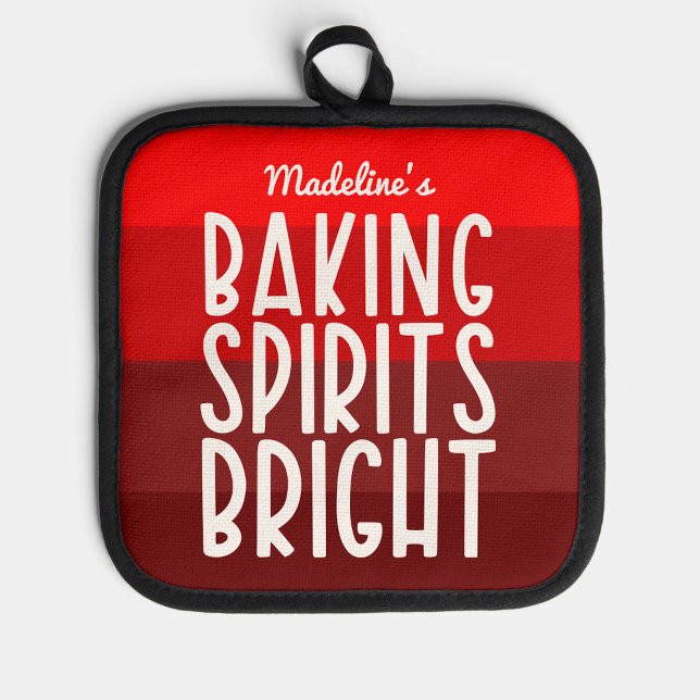 Porta Ollas Baking Spirits Brillantes Funny Navidades Rojos (Subido por el creador)