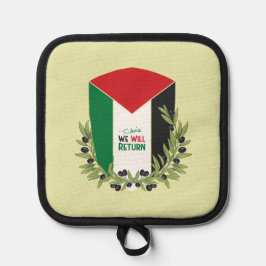 Porta Ollas Bandera palestina y ramas de olivo