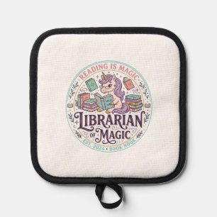Porta Ollas Bibliotecario Unicornio de Magia Gráfico de Produc