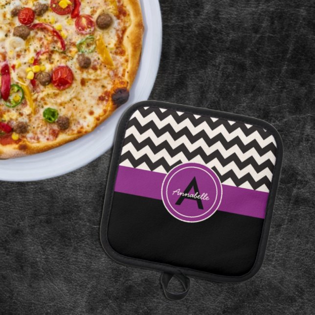 Porta Ollas Black Purple Chevron (Subido por el creador)