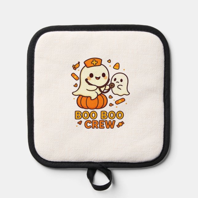 Porta Ollas Boo Boo Crew Nurse Funny Halloween Ghost Nurse Gir (Anverso)