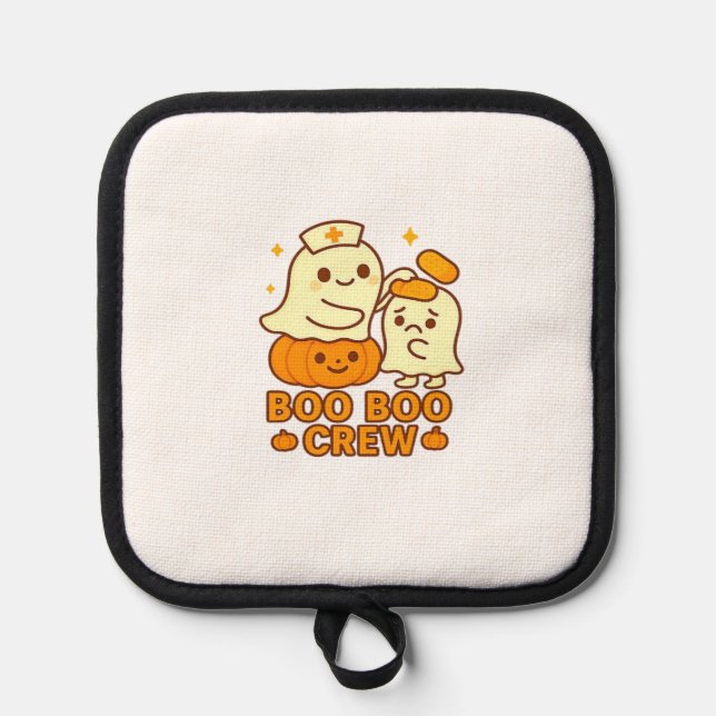 Porta Ollas Boo Boo Crew Nurse Funny Halloween Ghost Nurse Gir (Anverso)