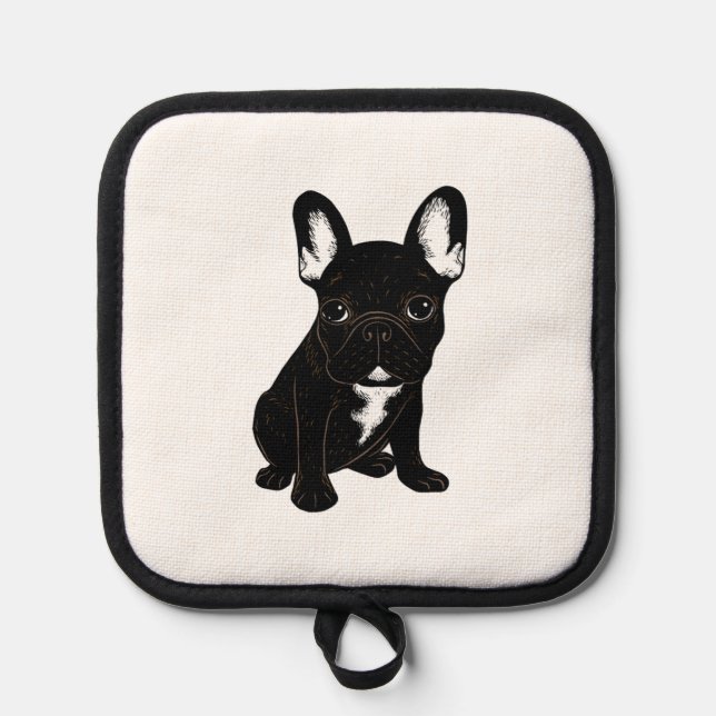 Porta Ollas Bulldog francés Brindle (Anverso)