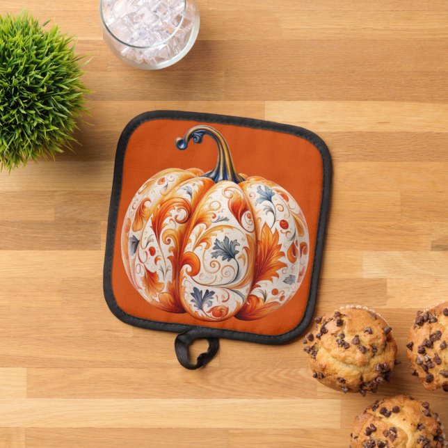 Porta Ollas Calabaza de Acción de Gracias (De arriba hacia abajo)