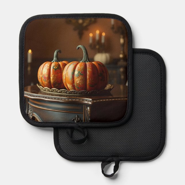 Porta Ollas Calabazas de Chinoiserie (Anverso/Reverso)