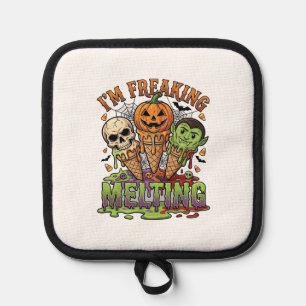 Porta Ollas Calavera de bomba de helado de Halloween me estoy