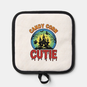 Porta Ollas Candy Corn Cutie Diseño Antiguo Castillo de Hallow