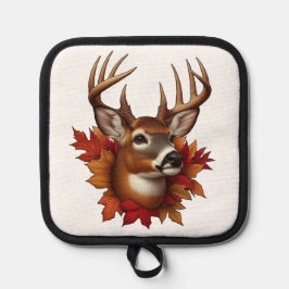 Porta Ollas Cerfs rodeados de hojas otoñales