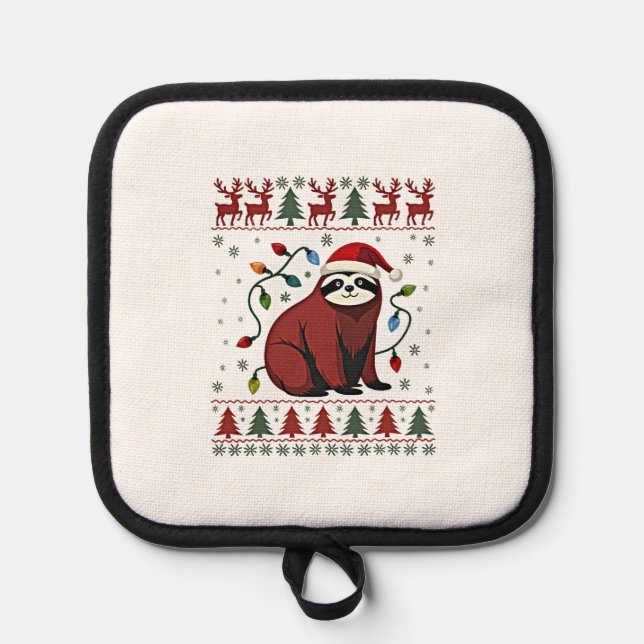 Porta Ollas Christmas Shirt for Sloth Lover Gift Santa Buffalo (Anverso)
