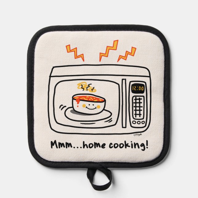 Porta Ollas Cocina casera divertida de microondas (Anverso)