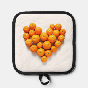 Porta Ollas Corazón naranja