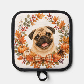 Porta Ollas Corona de otoño de Pug