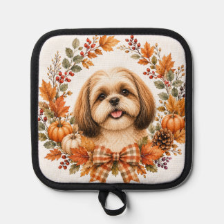 Porta Ollas Corona de otoño de Shih Tzu